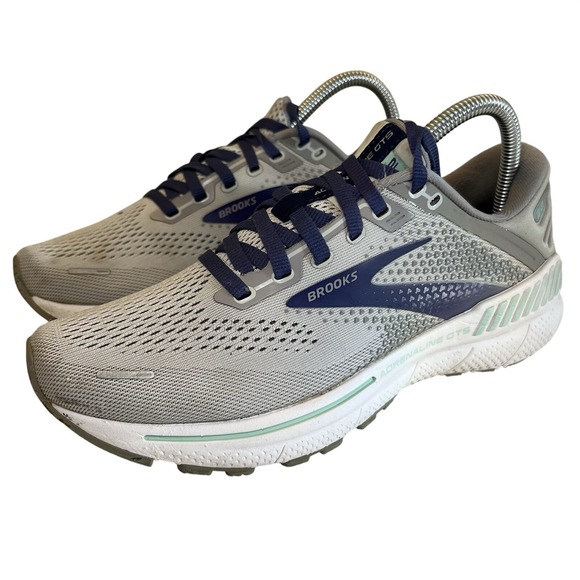 Brooks‎ Adrenaline GTS 22 Shoes Womens Size 7.5 Grey Purple Running Sneaker Read - Picture 2 of 11